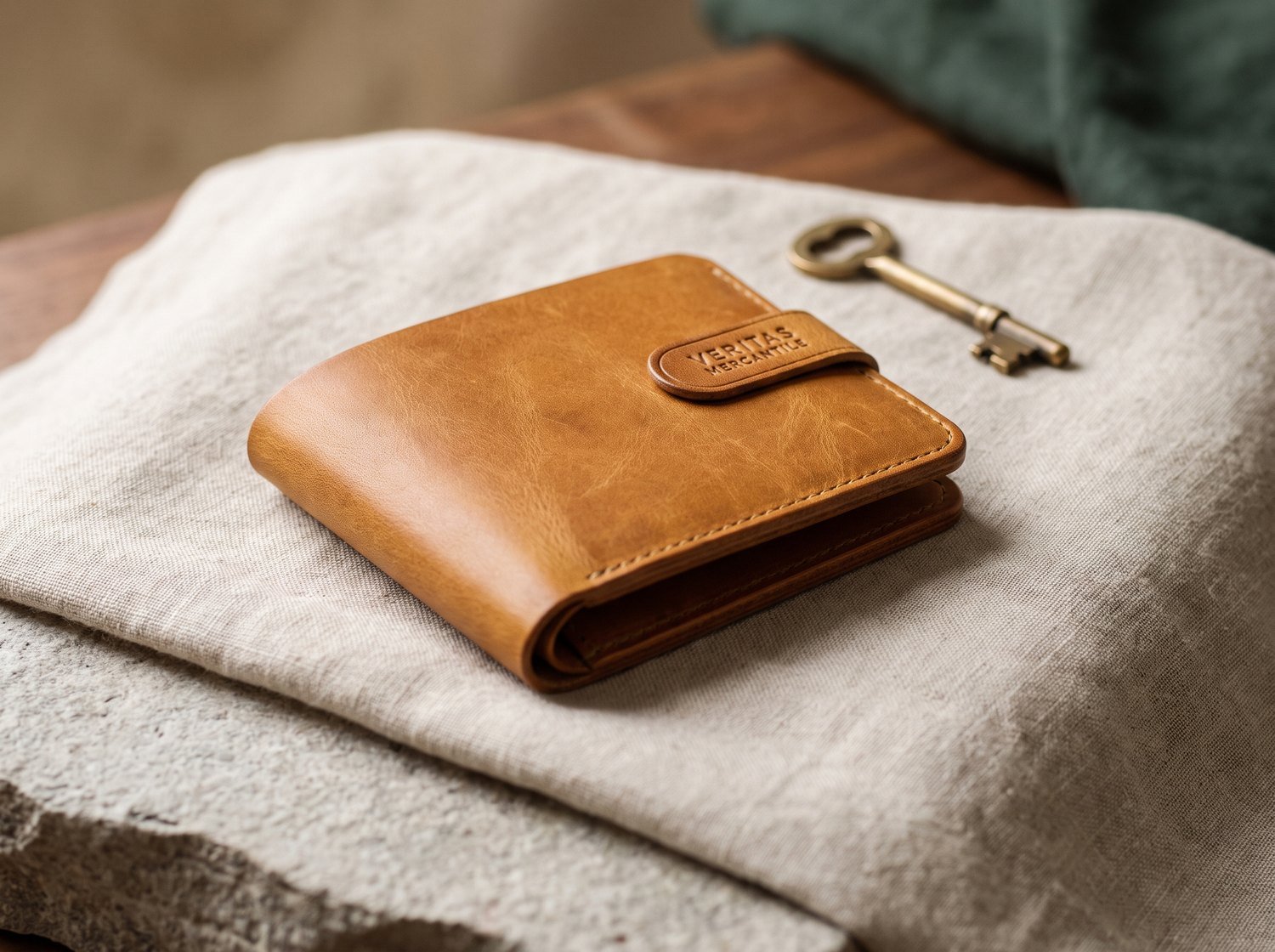 Bifold Wallet in vegetable-tanned leather