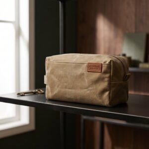 Dopp Kit in waxed canvas