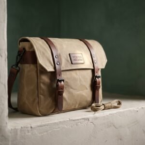 Canvas Field Bag in waxed canvas