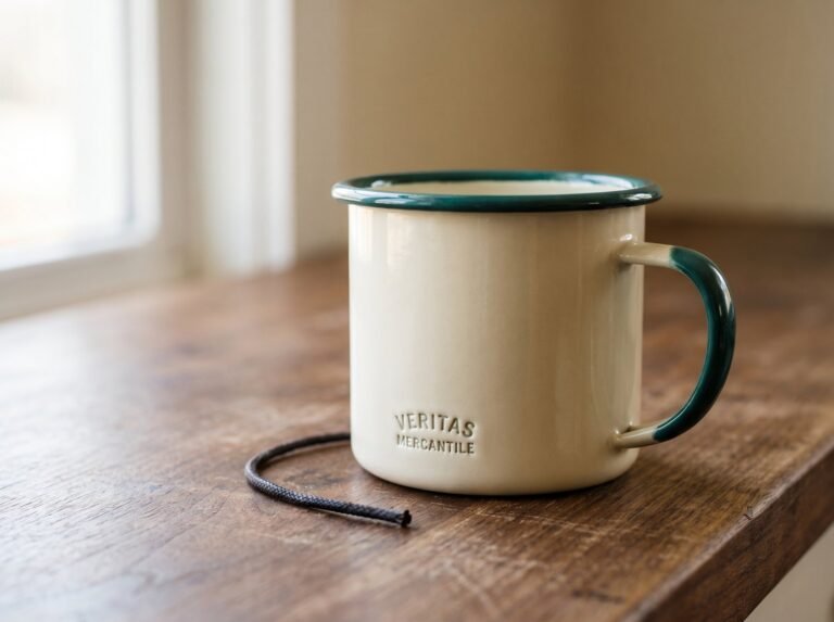 Enamel Camp Cup in enamelled steel