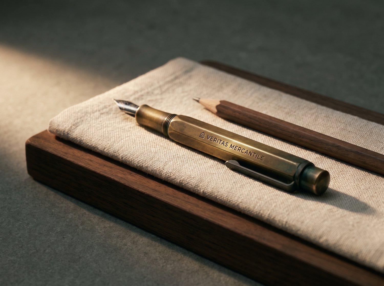 Fountain Pen in machined brass