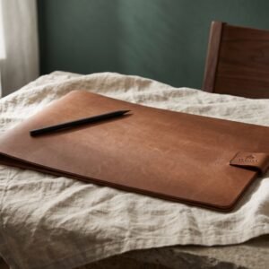 Leather Desk Pad in vegetable-tanned leather