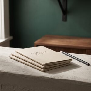 Pocket Notebook, three pack in letterpressed paper