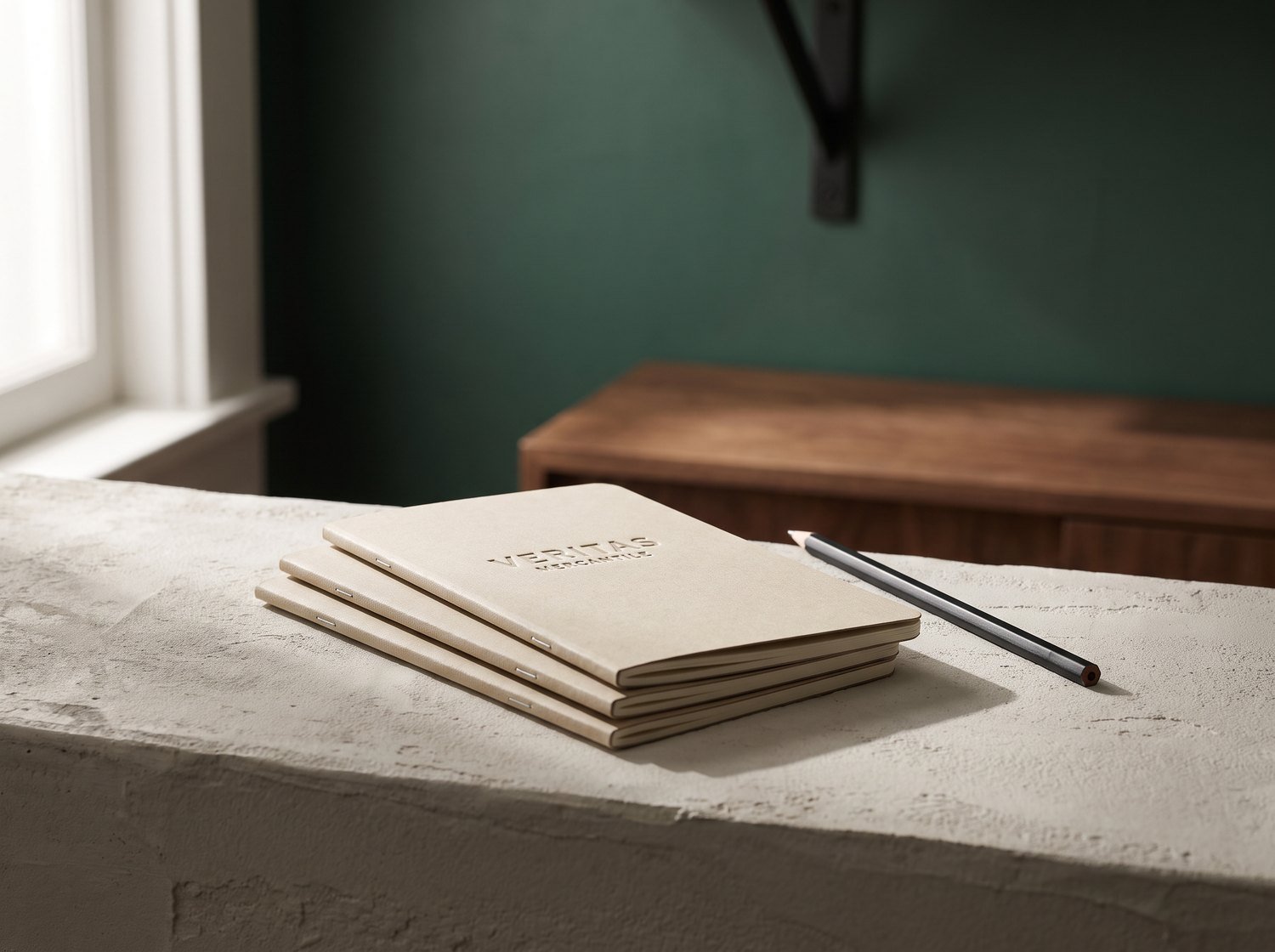 Pocket Notebook, three pack in letterpressed paper