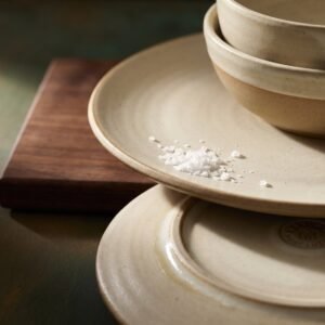 Stoneware Dinner Service, 12 piece in glazed stoneware