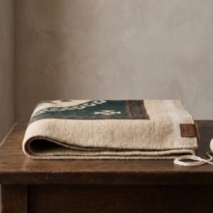 Wool Area Rug, 8 by 10 in woven wool
