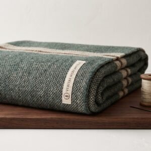 Wool Blanket, king in woven wool