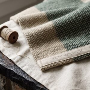 Wool Blanket, twin in woven wool